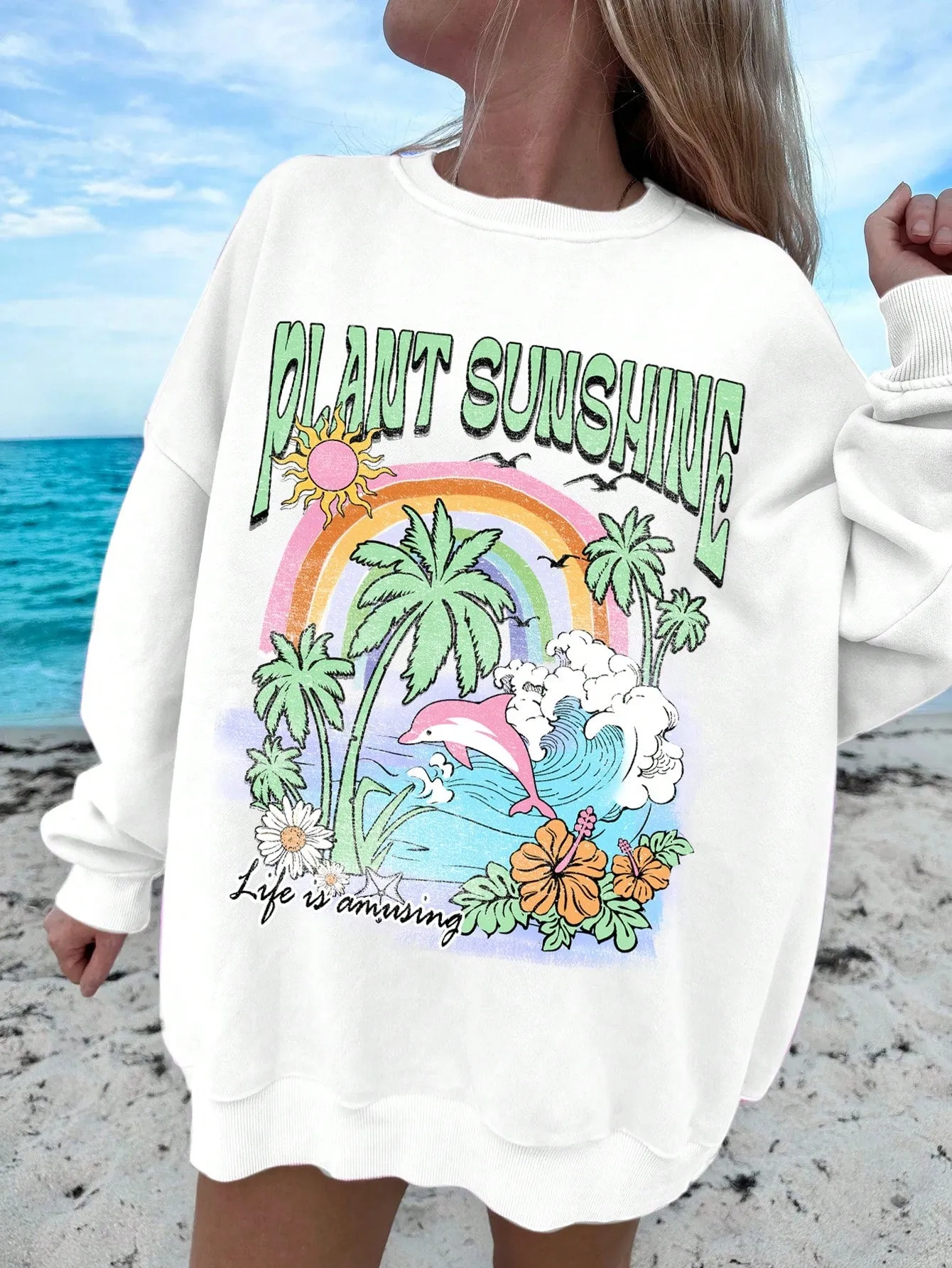 4th of July Celebrations: Patriotic American Flag Sweatshirt for Women