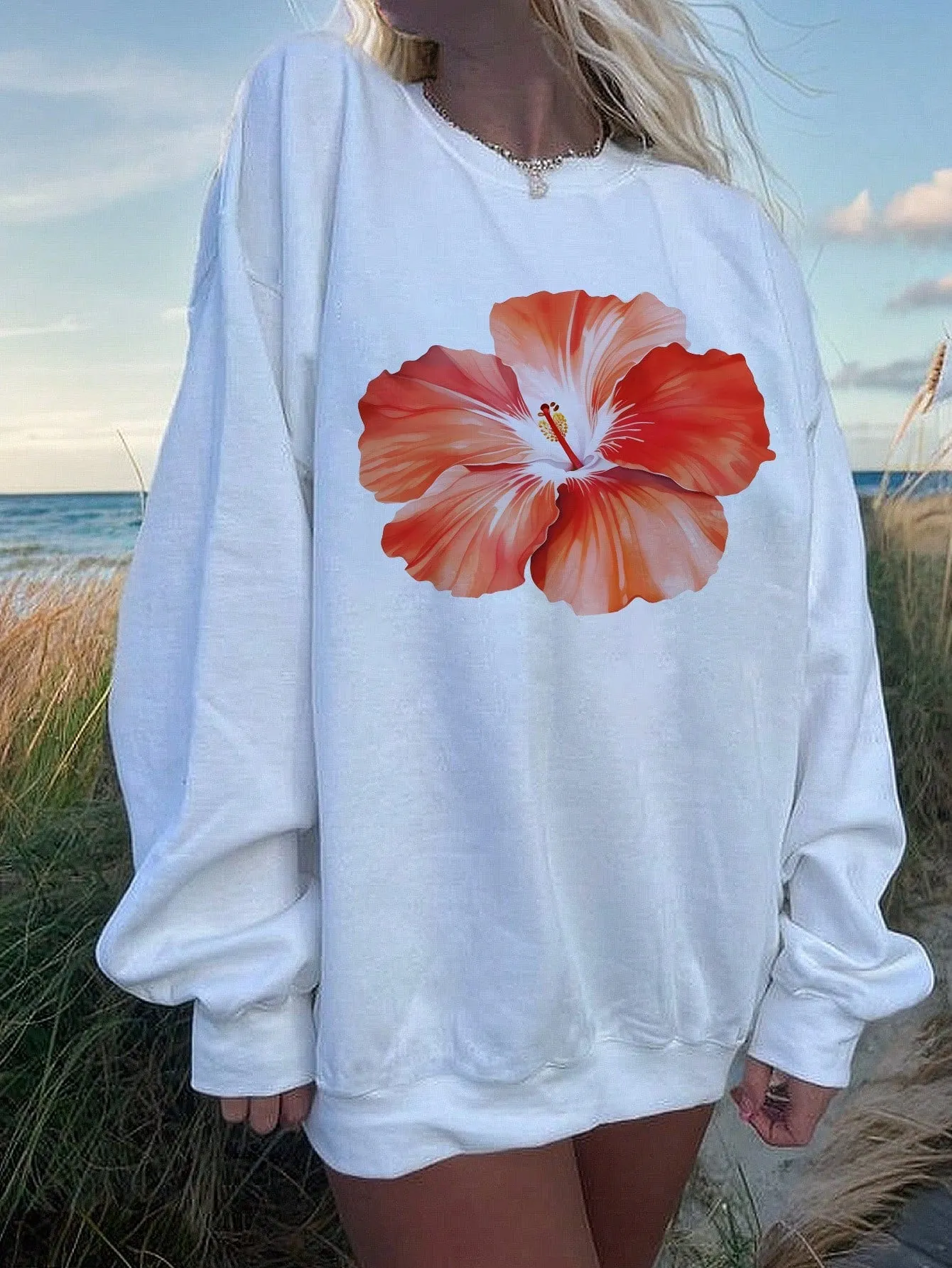 4th of July Celebrations: Patriotic American Flag Sweatshirt for Women