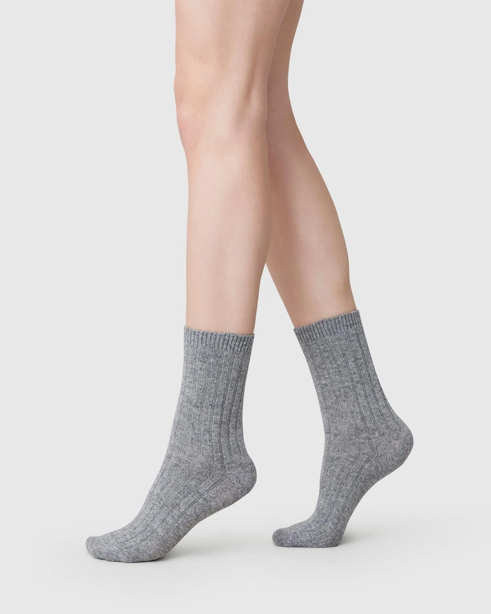 Bodil Chunky Wool Socks Grey