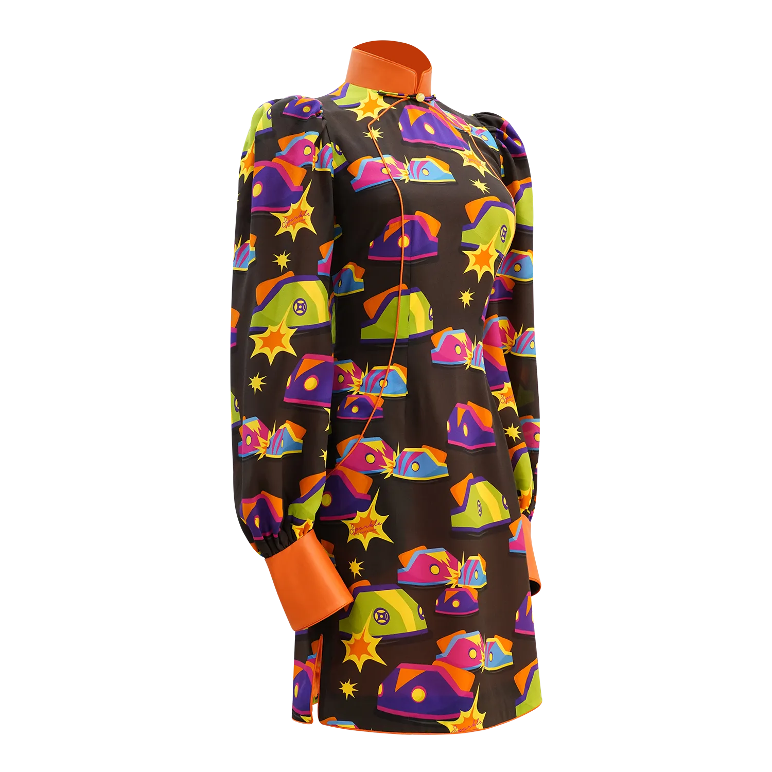 【BUMPER CAR】100% Silk Cheongsam (Long Sleeve) (我們的快樂年代) (碰碰車)