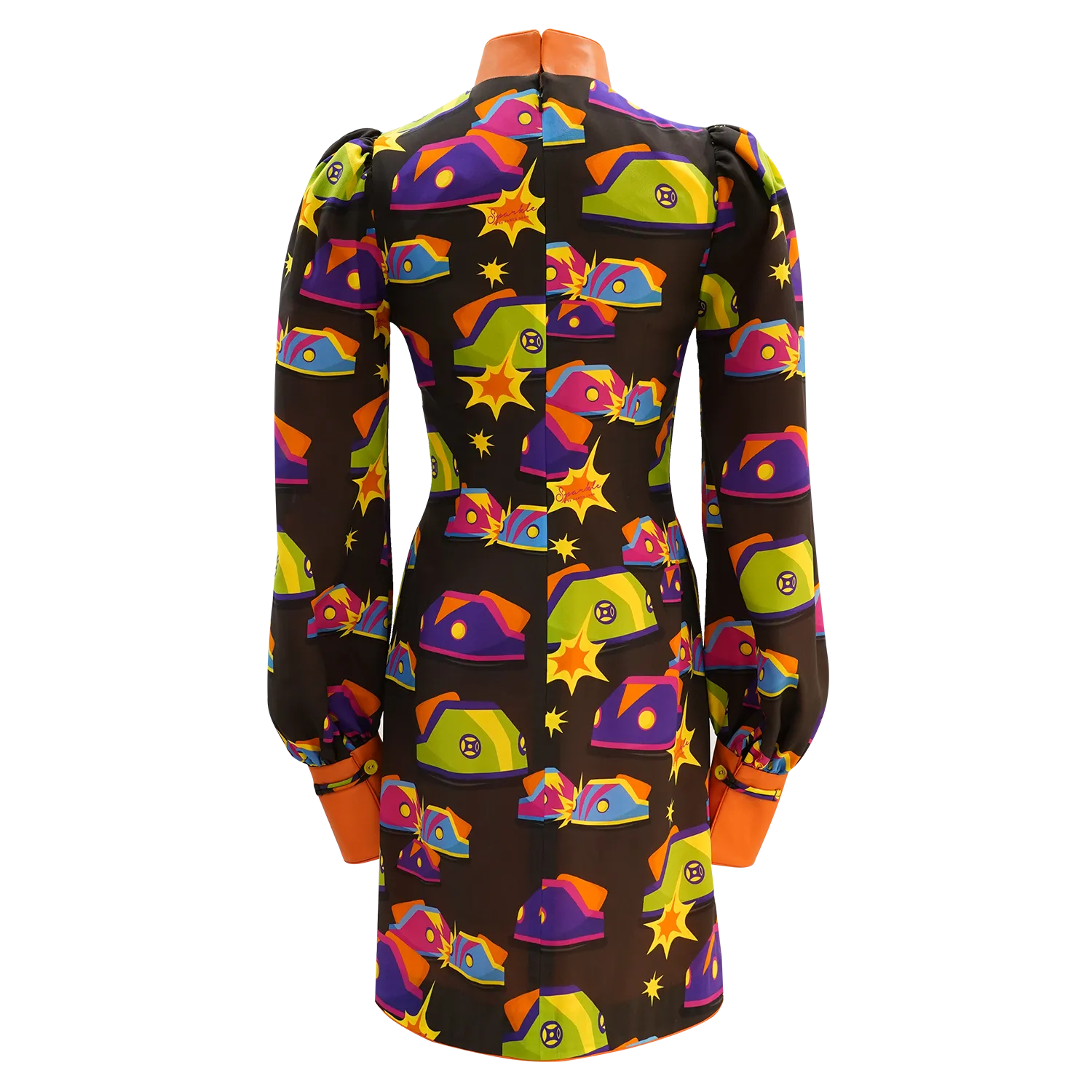 【BUMPER CAR】100% Silk Cheongsam (Long Sleeve) (我們的快樂年代) (碰碰車)