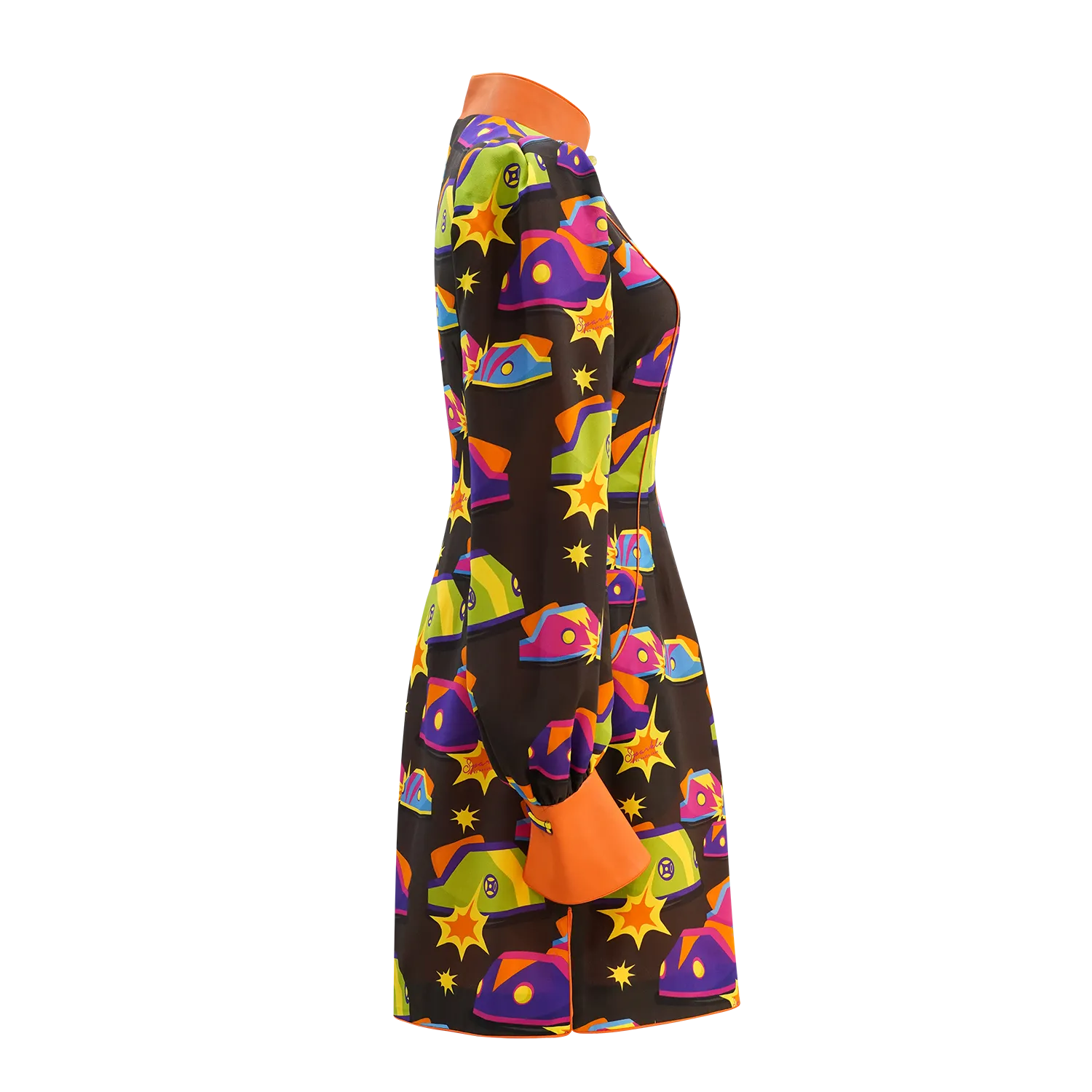 【BUMPER CAR】100% Silk Cheongsam (Long Sleeve) (我們的快樂年代) (碰碰車)