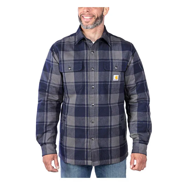 Carhartt Flannel Sherpa-Lined Shirt Navy