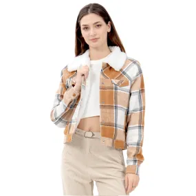 CHAMARRA PARA MUJER FLANNEL/ SHERPA JACKET FOREVER 21