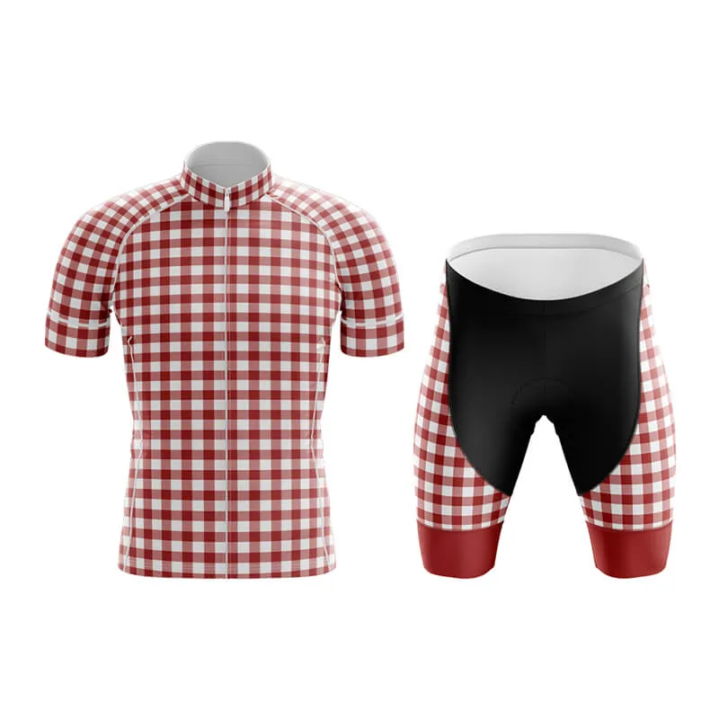 Checkered (Red) Club Cycling Kit