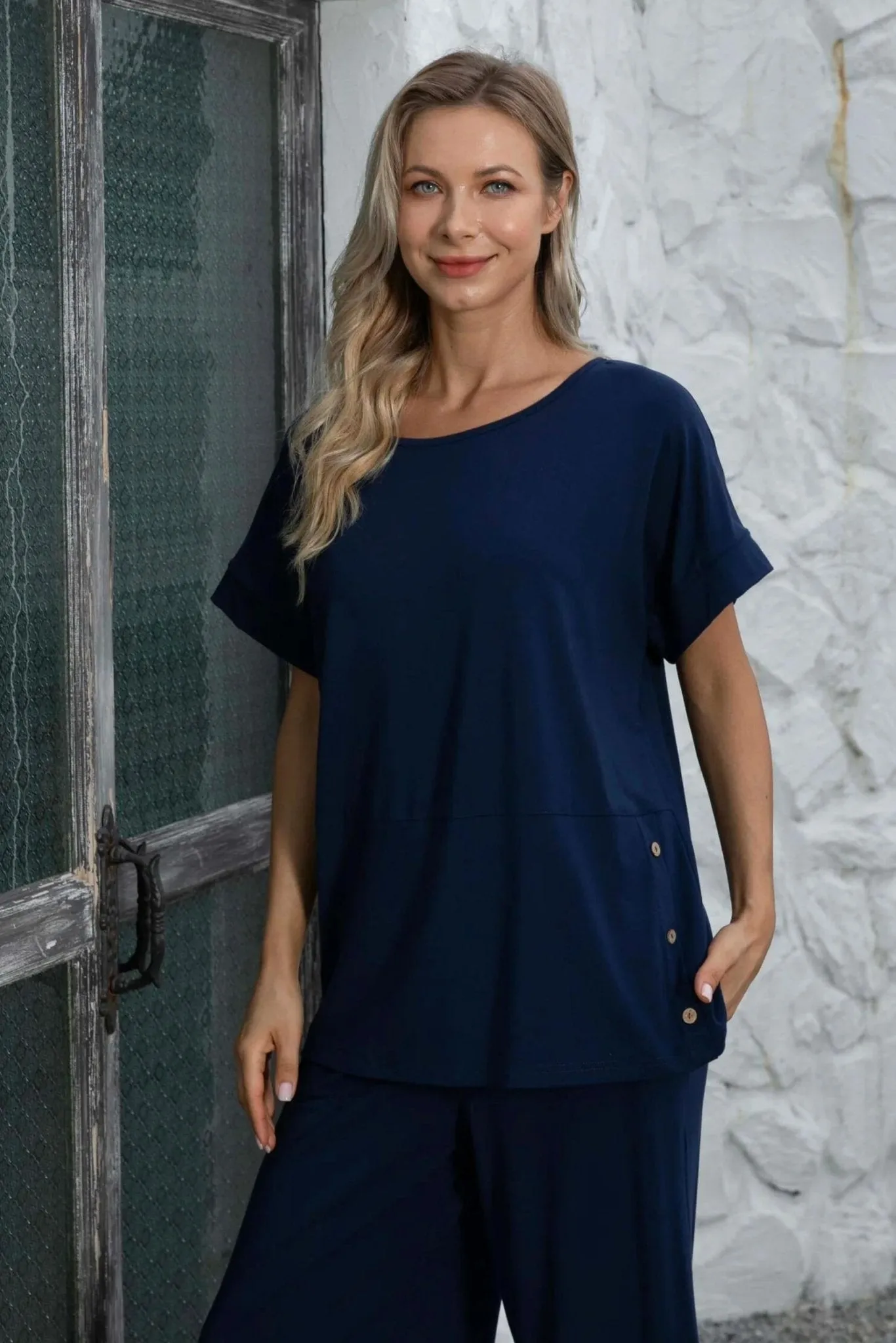 Coconut Button Bamboo Top