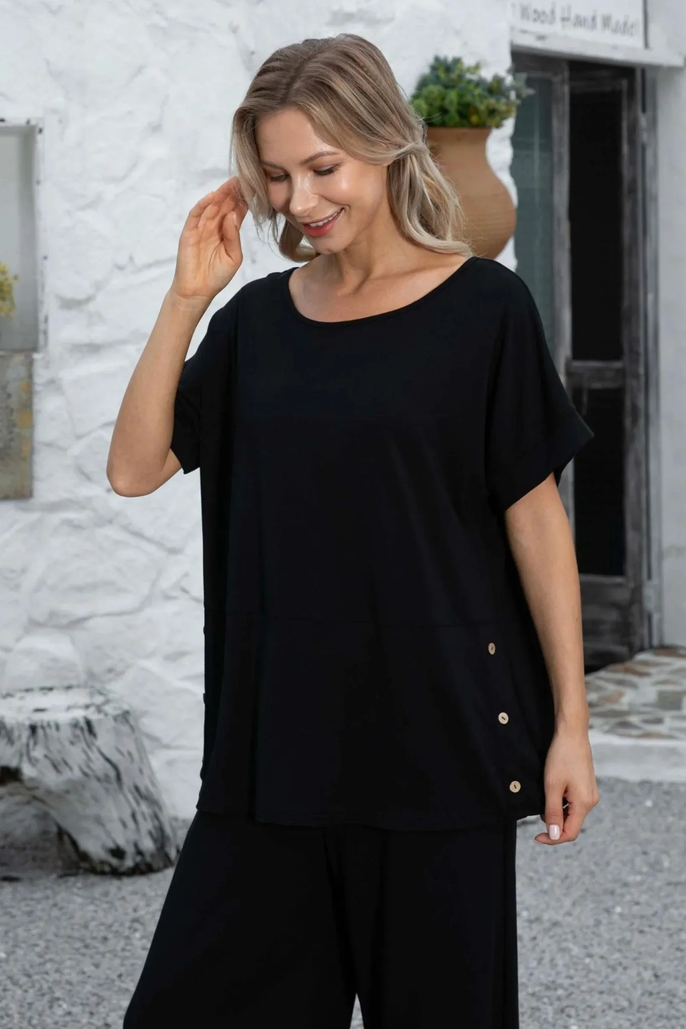 Coconut Button Bamboo Top
