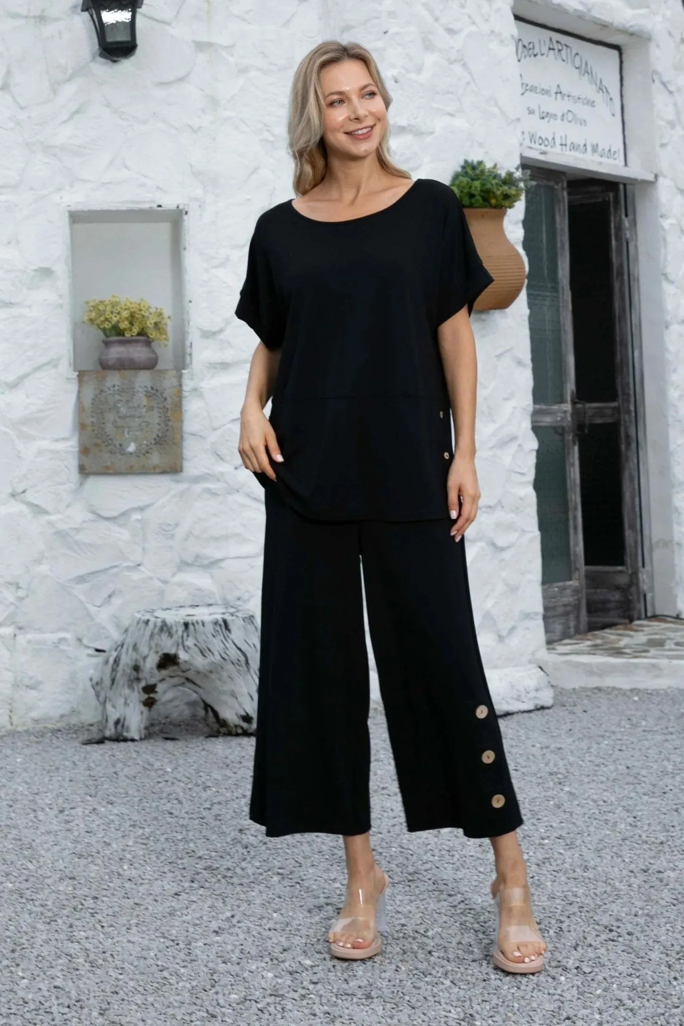 Coconut Button Bamboo Top