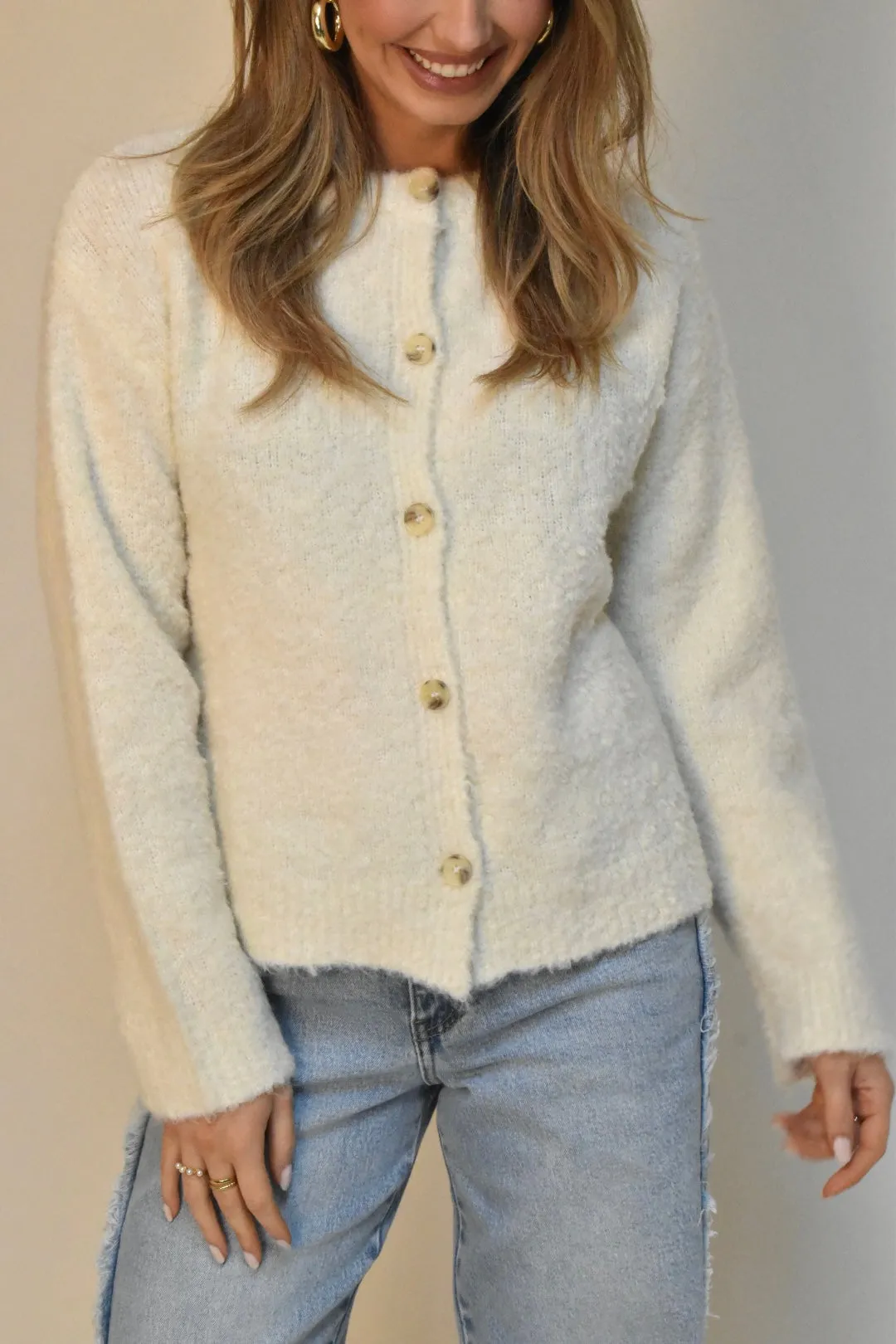 Cosy knitted vest - Ecru