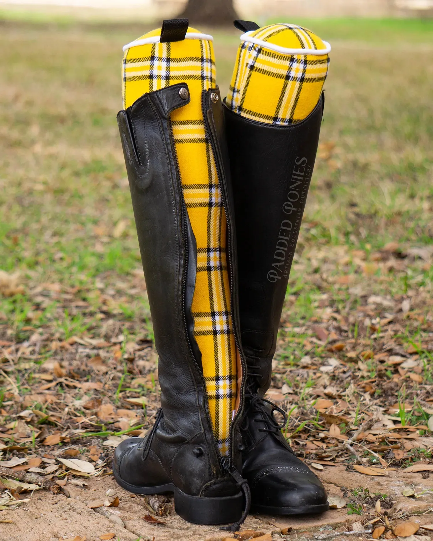 Custom Yellow Plaid Flannel Boot Trees