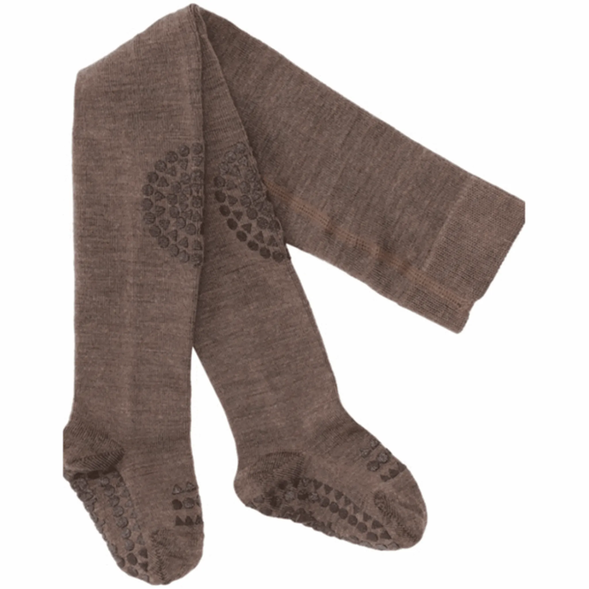 GObabyGO Crawling Tights Wool Brown Melange