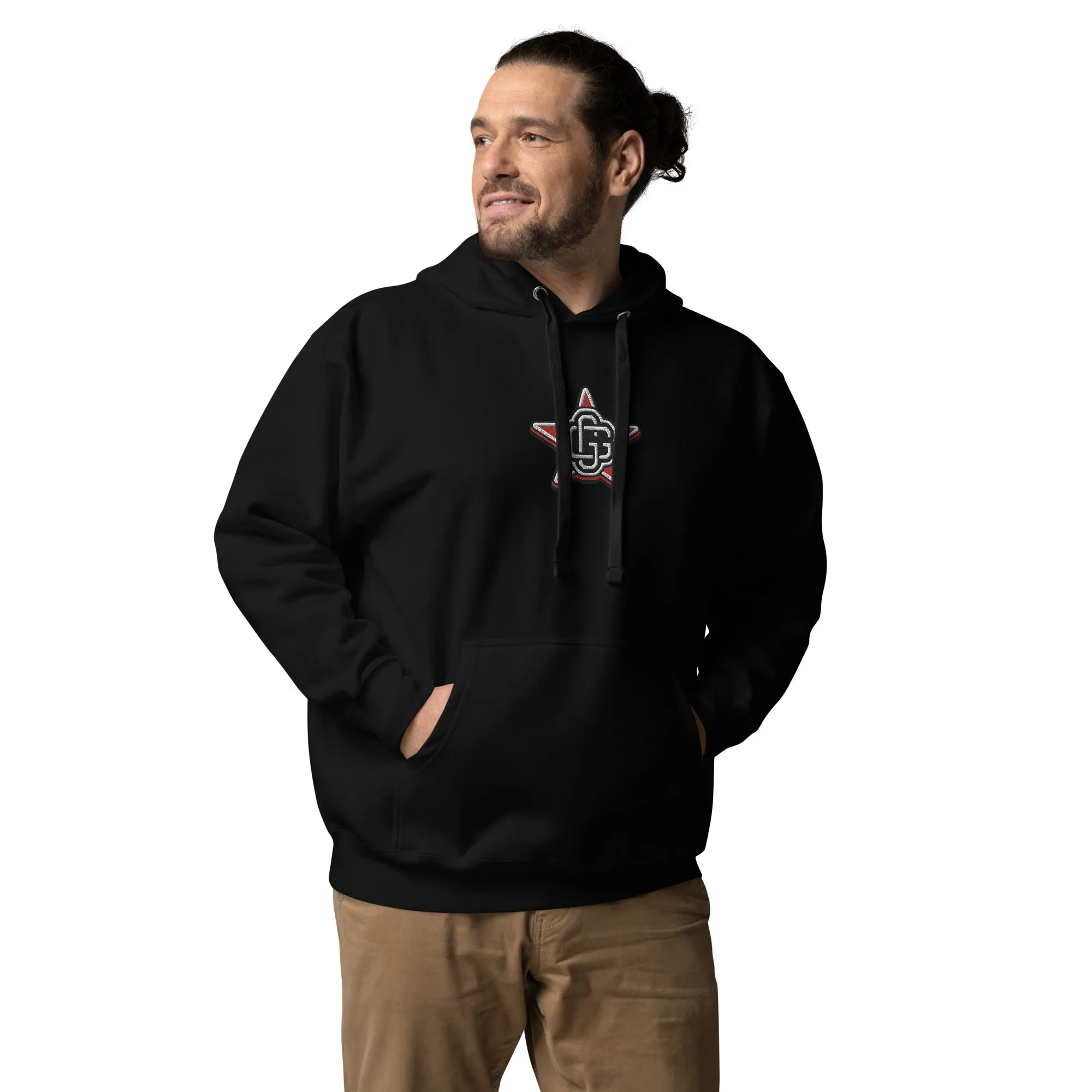 Gorilla Star Unisex Embroidered Pullover Hoodie - Urban Streetwear Apparel
