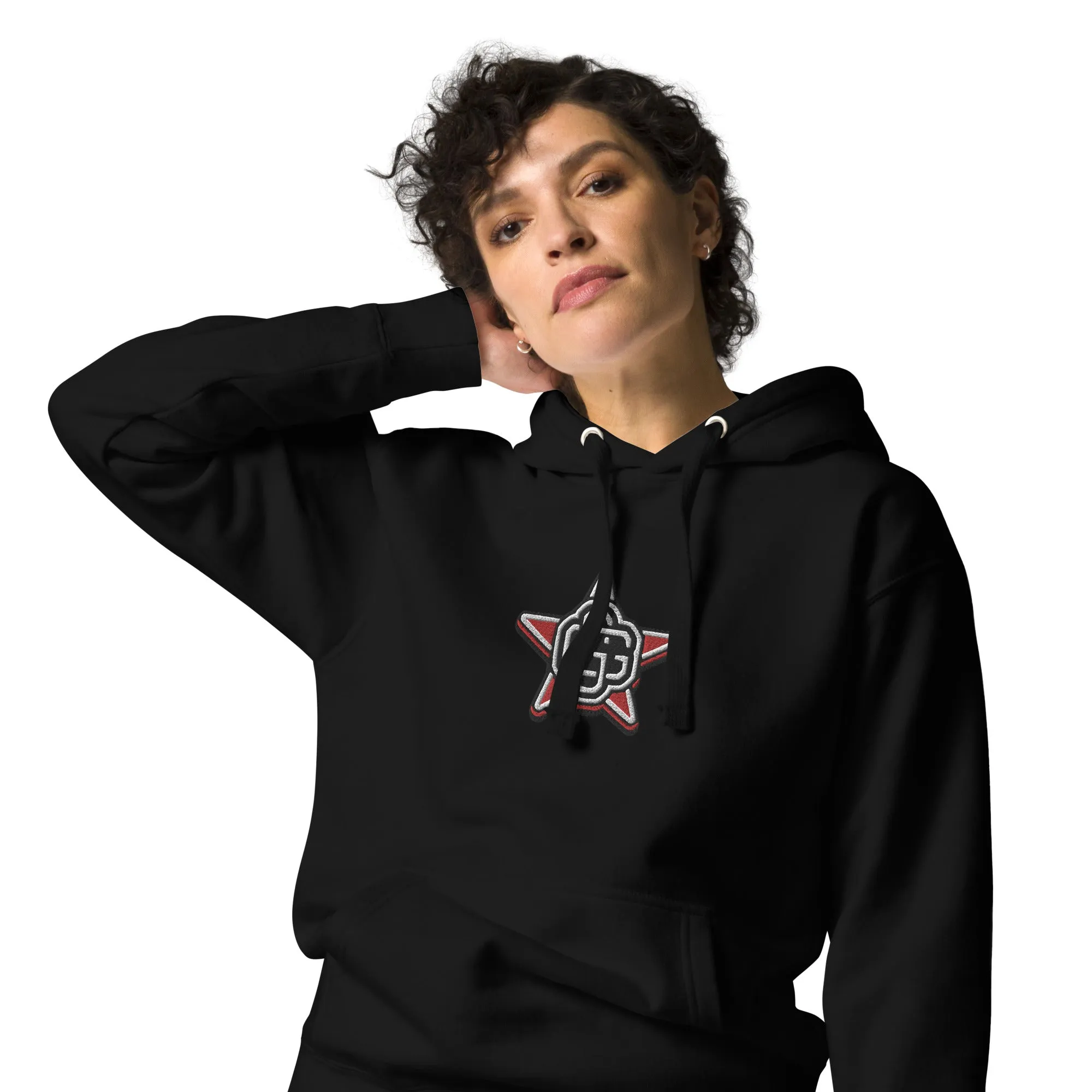 Gorilla Star Unisex Embroidered Pullover Hoodie - Urban Streetwear Apparel