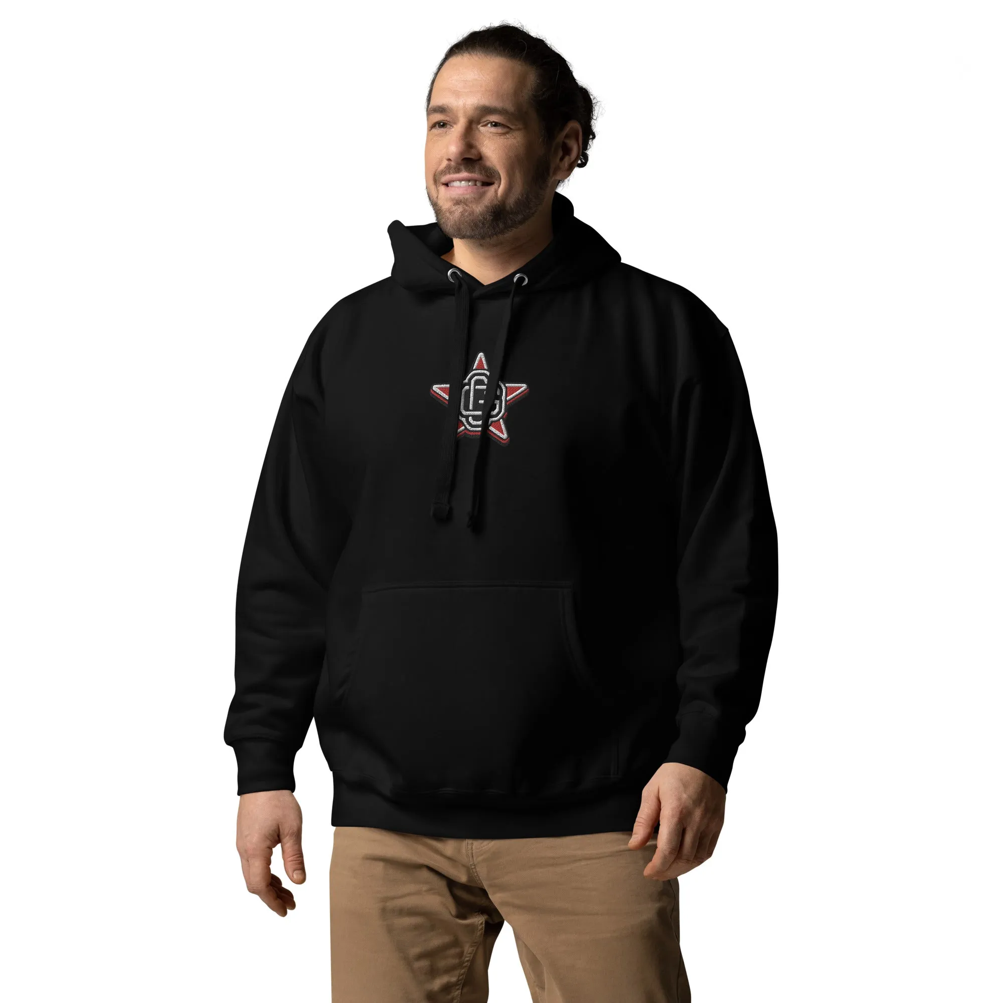 Gorilla Star Unisex Embroidered Pullover Hoodie - Urban Streetwear Apparel