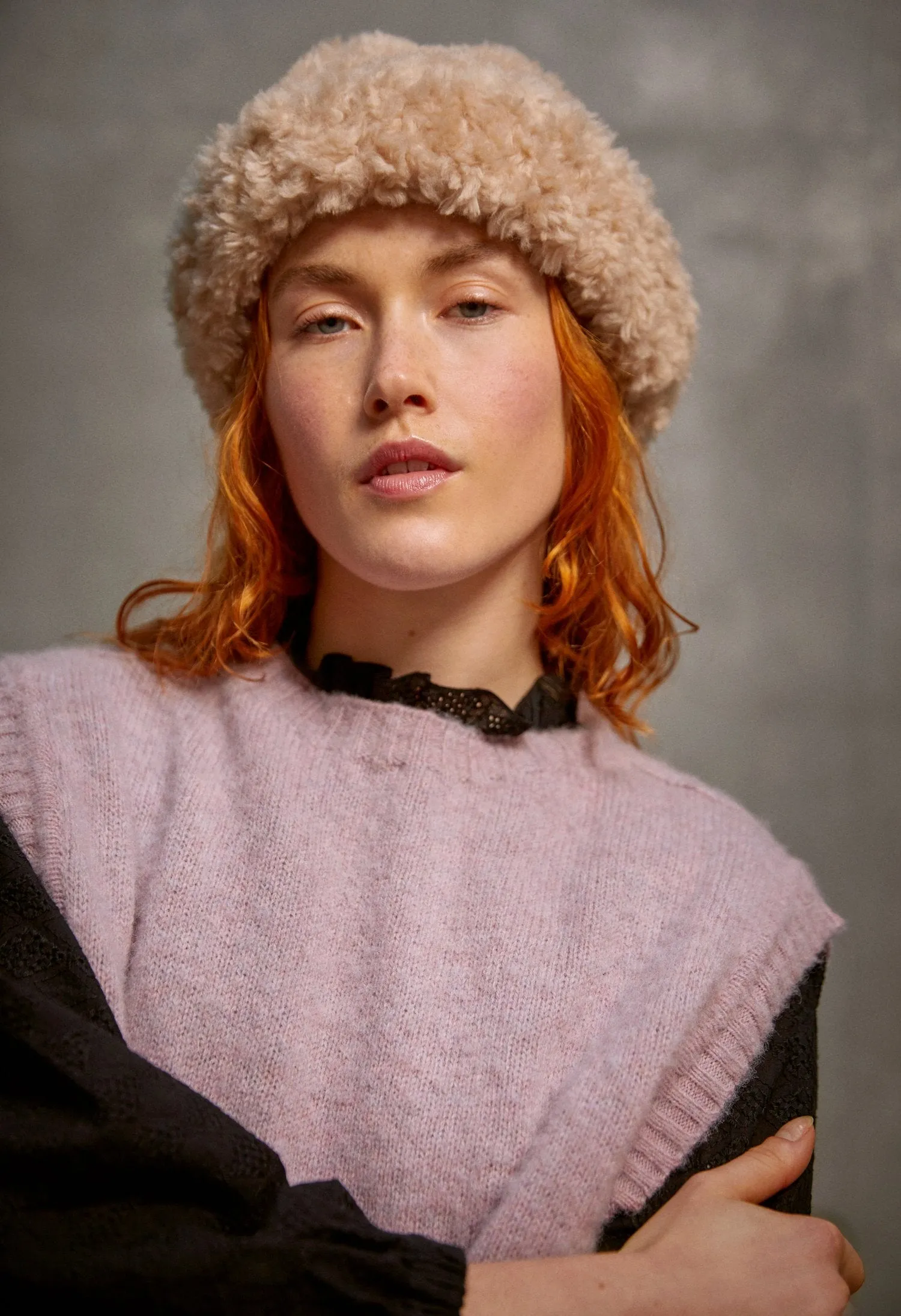 Grace Knit Vest - Lilac Marl