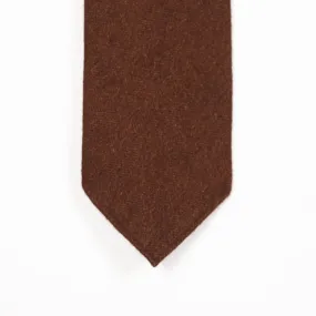 Hand-rolled rust herringbone cotton flannel tie