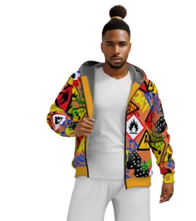 Hazard Men's Sherpa Fleece Zip Up Hoodie
