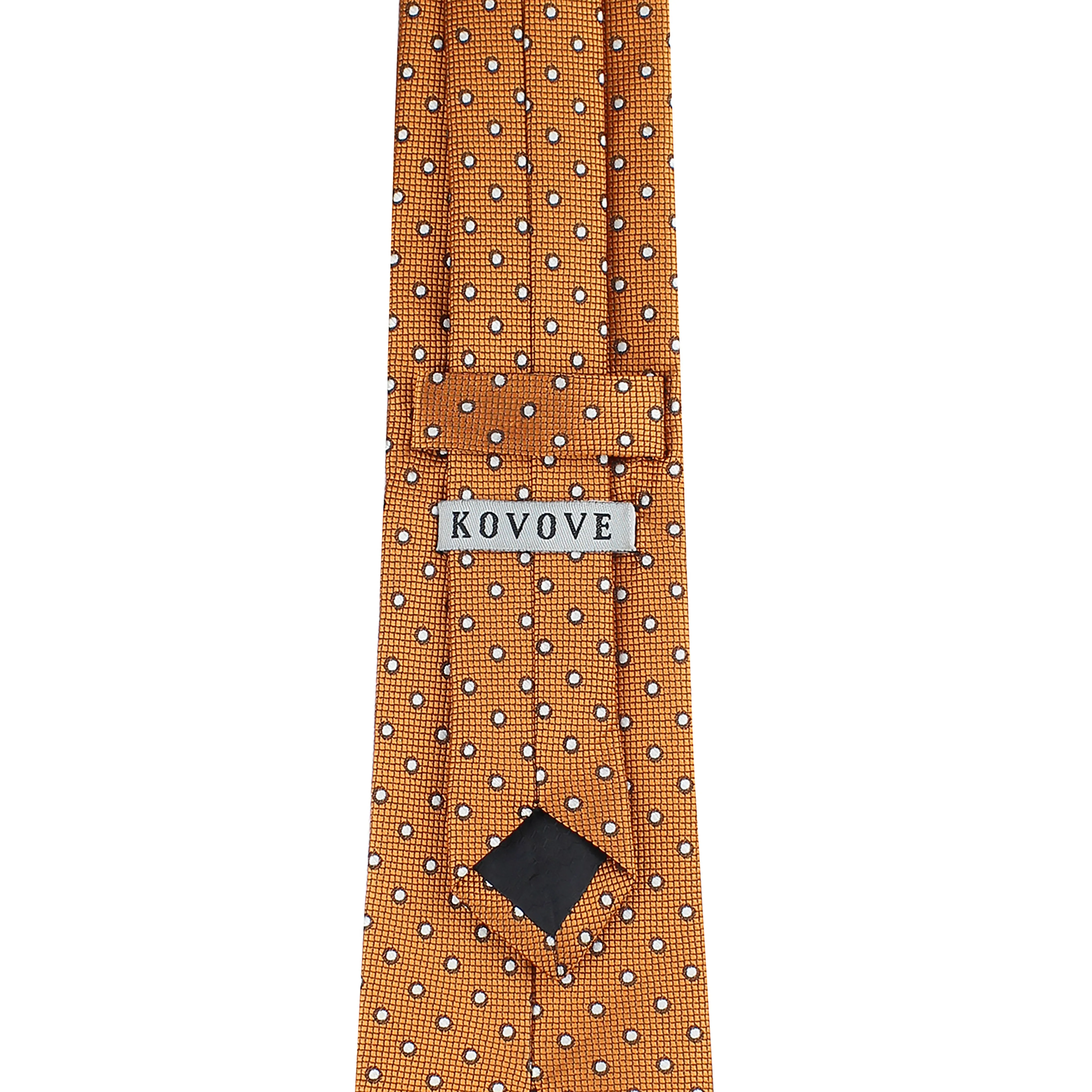Kovove Polka Dot Beauty Orange Necktie for Men
