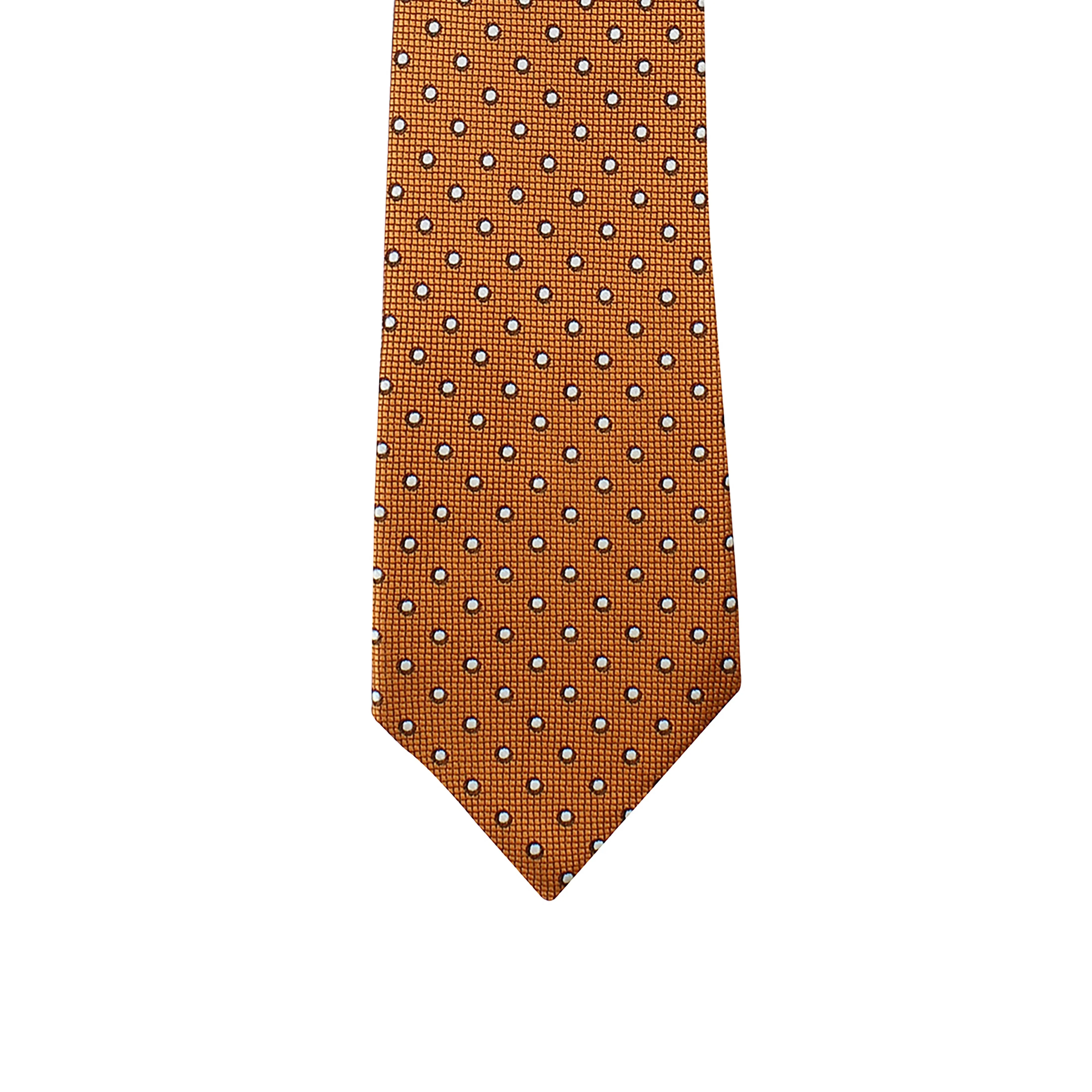 Kovove Polka Dot Beauty Orange Necktie for Men