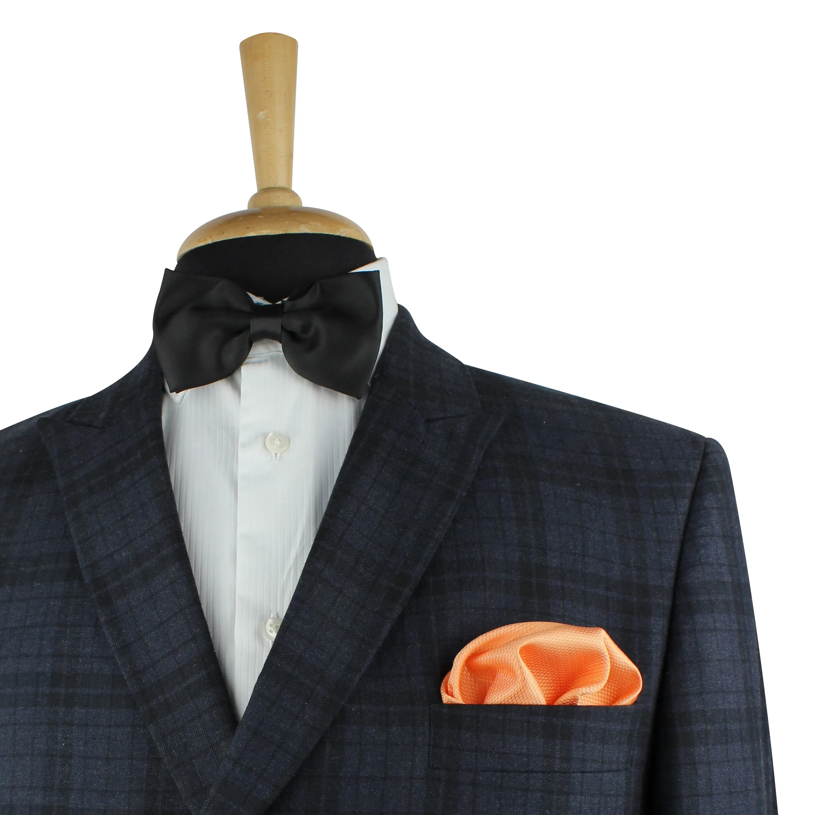 Kovove The Self Dash Line Orange Pocket Square For Men