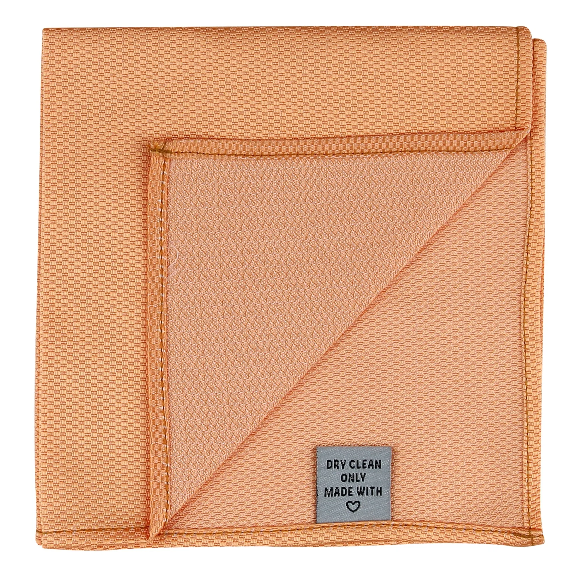 Kovove The Self Dash Line Orange Pocket Square For Men