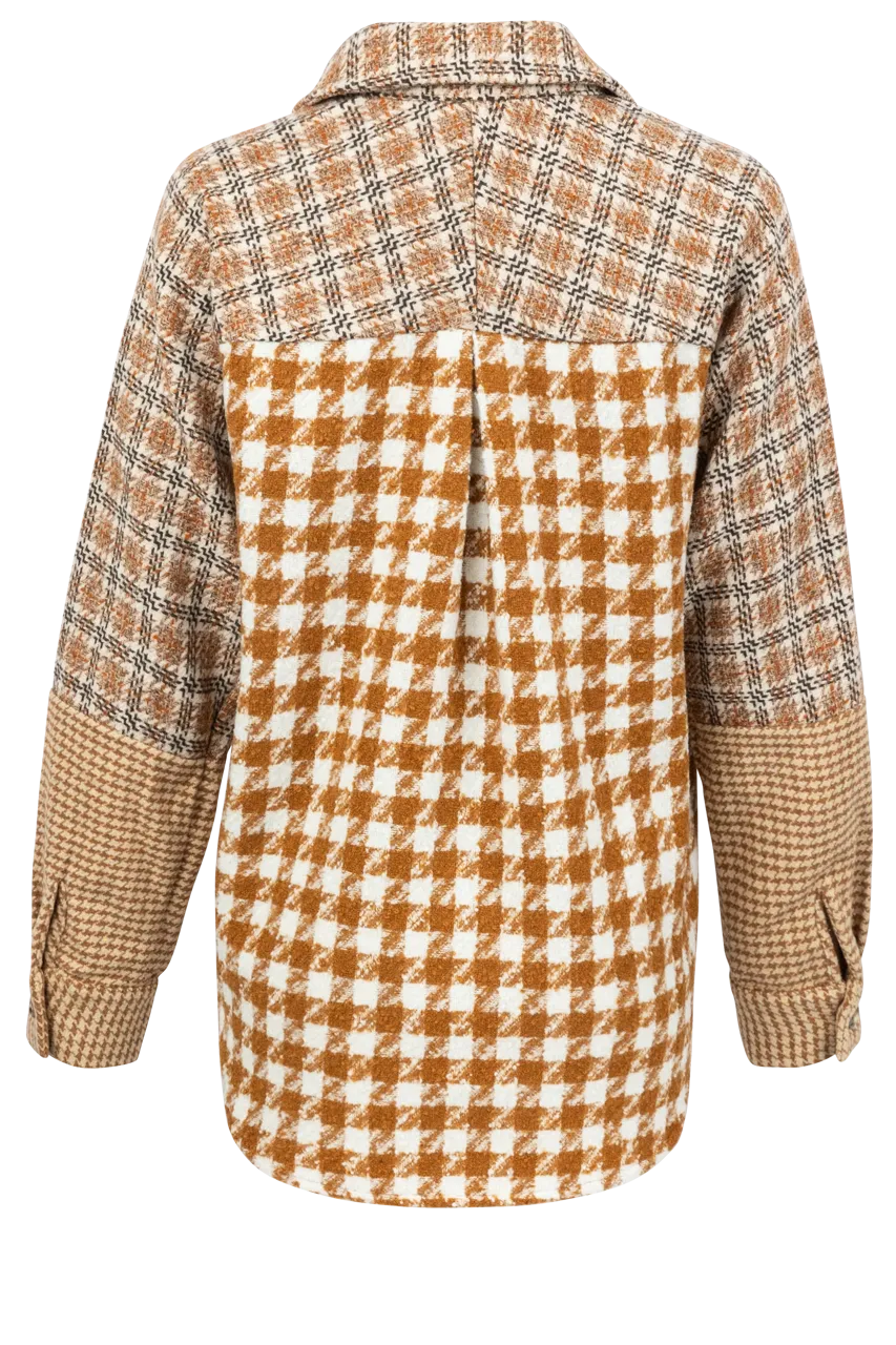 Maverick's Orange Plaid Shacket