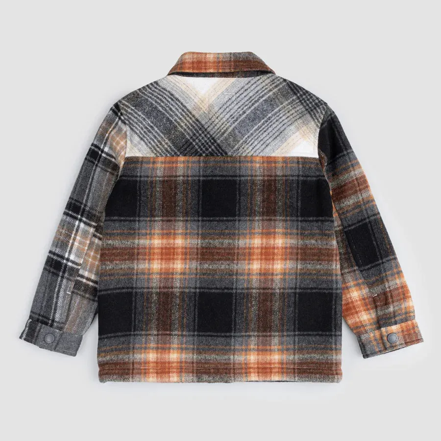 MIL Plaid Flannel Copper Shacket