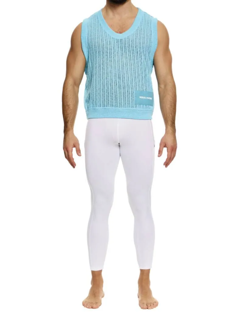 MODUS VIVENDI Crochet Tank Top: Scoop Neck, Striped Knit
