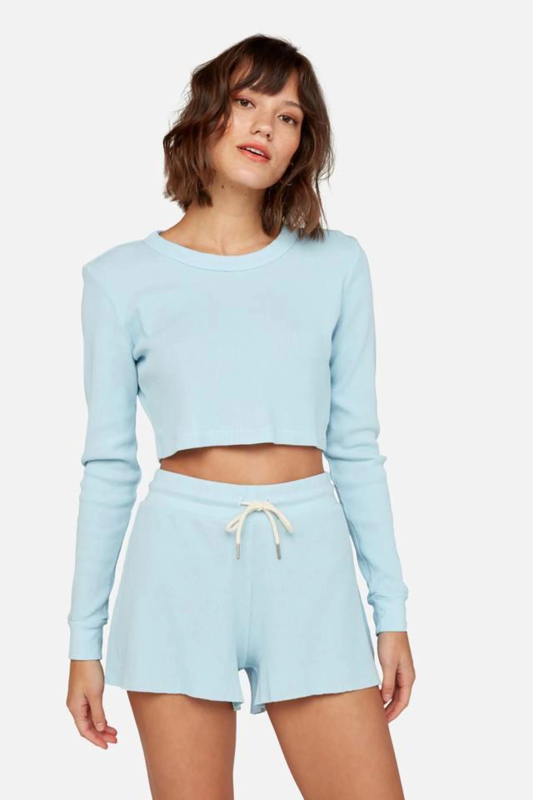 Pale Blue Lincoln Thermal Shorts