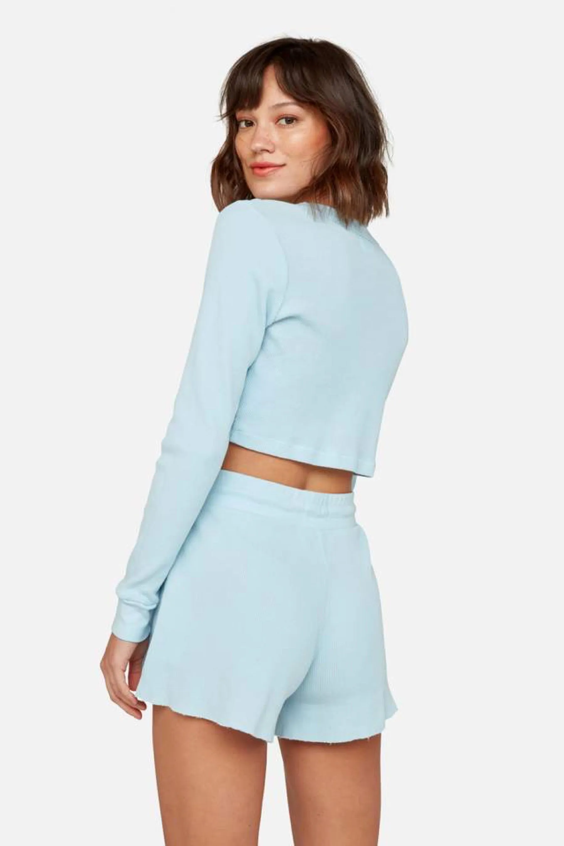 Pale Blue Lincoln Thermal Shorts