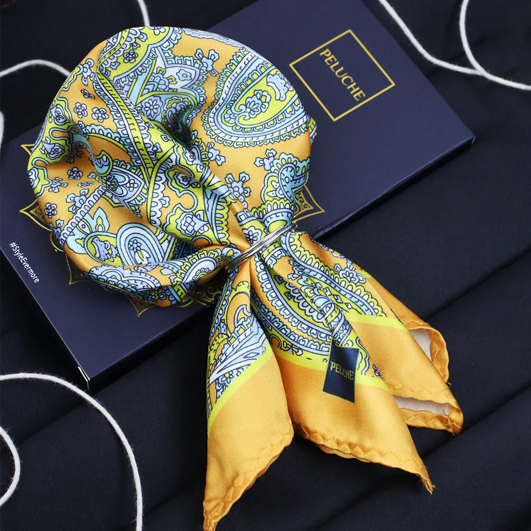 Peluche Paisley Pattern Pocket Square For Men