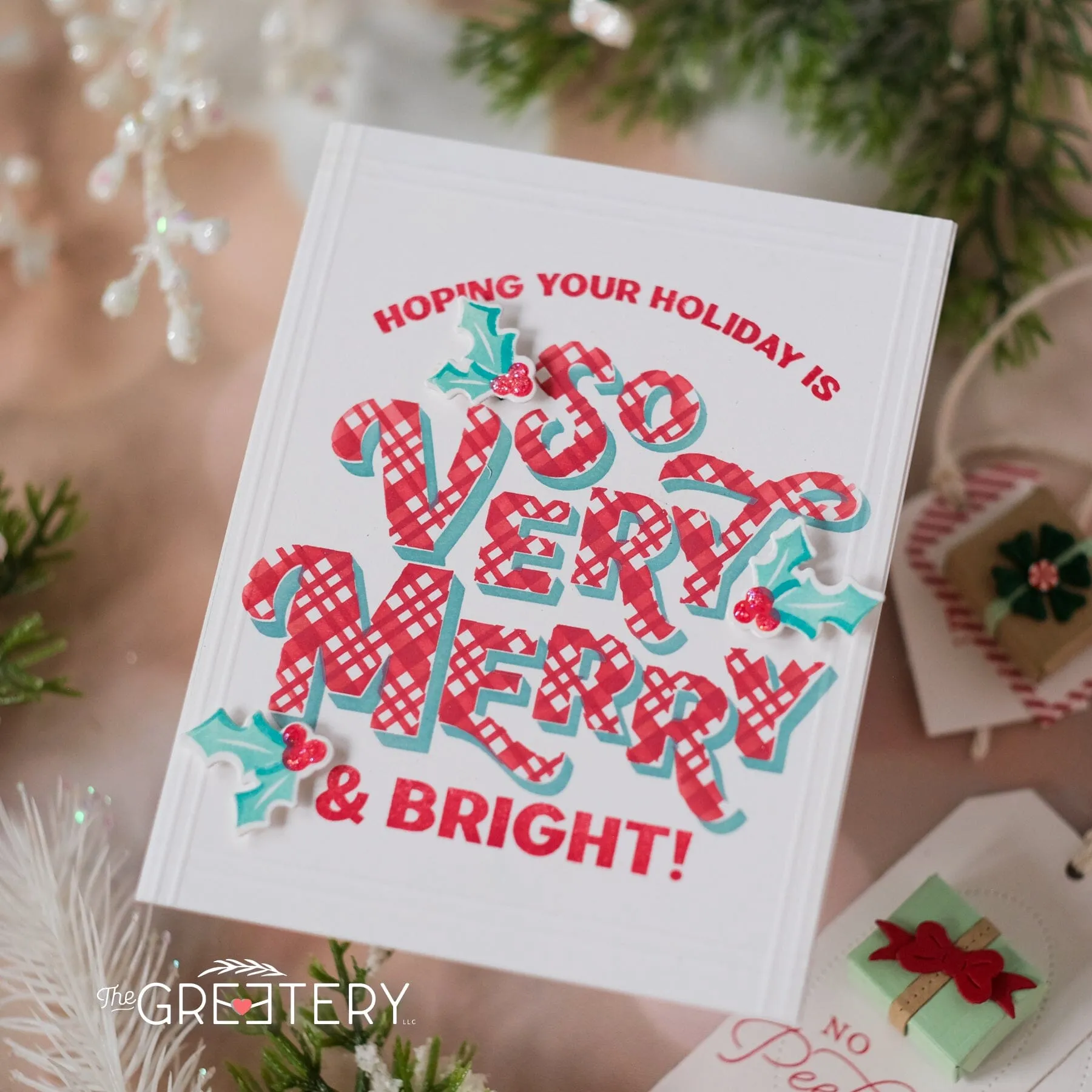 Plaid Tidings: Very Merry Stencil
