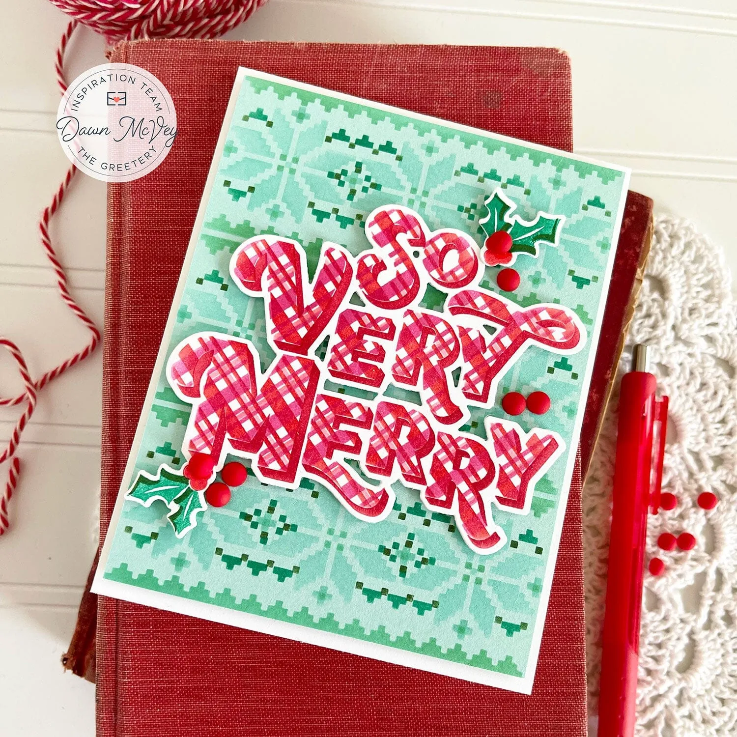 Plaid Tidings: Very Merry Stencil