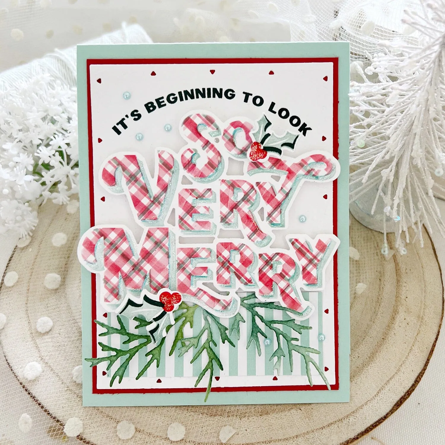 Plaid Tidings: Very Merry Stencil