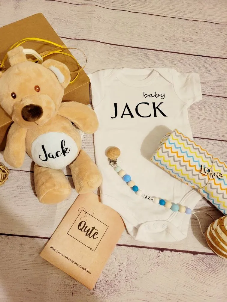 Qute Personalized baby boy gift box
