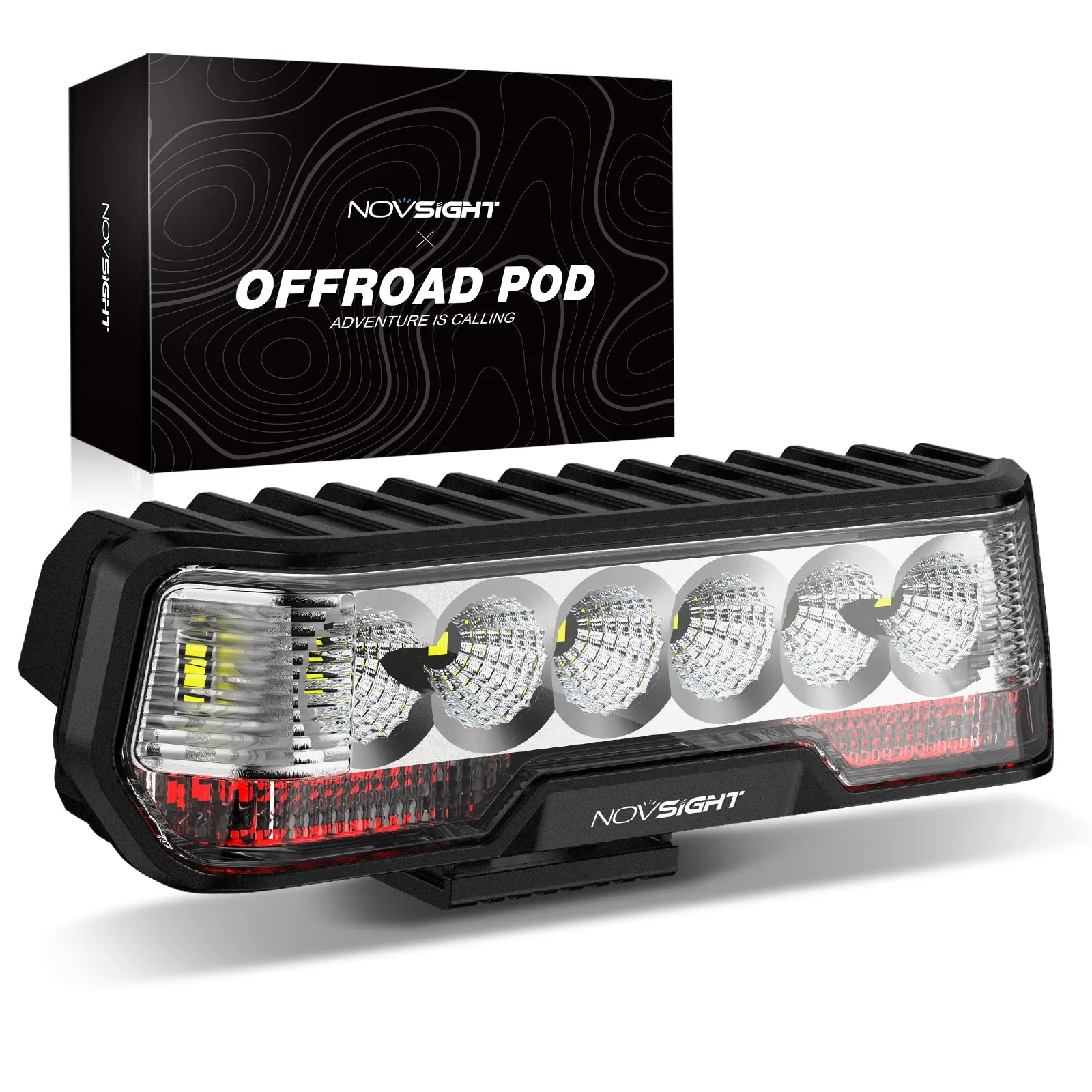 Rock Series | 6 Inch LED Third Brake Light Bar Red White Flood Beam