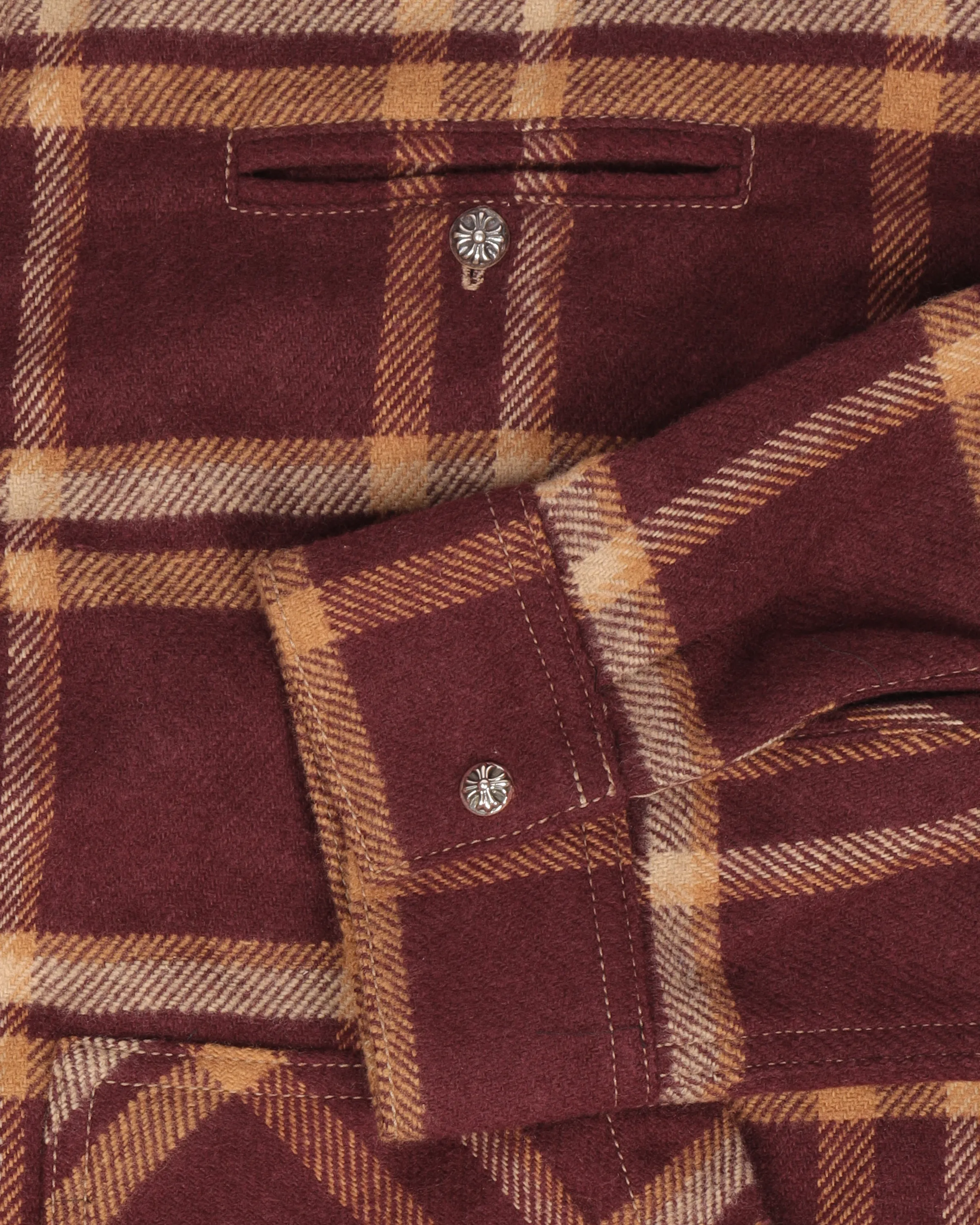 Sherpa Collar Zip-Up Flannel Jacket