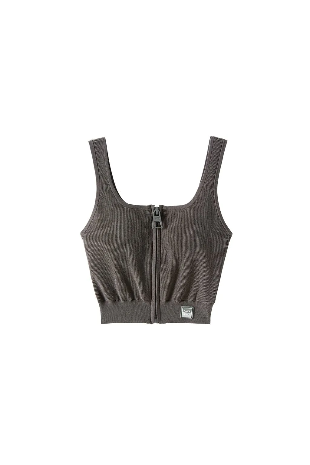 Square Neck Sleeveless Knitted Vest