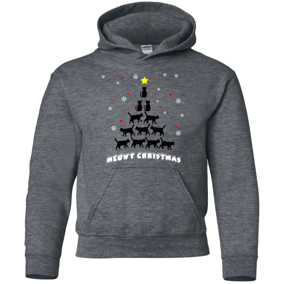 Stylish Meowy Christmas Pullover Christmas Hoodie for The Youth