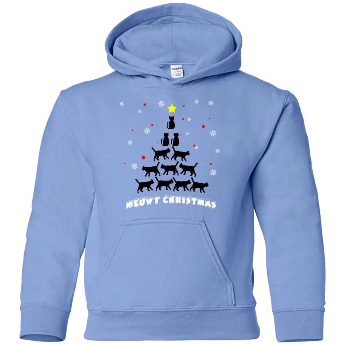 Stylish Meowy Christmas Pullover Christmas Hoodie for The Youth