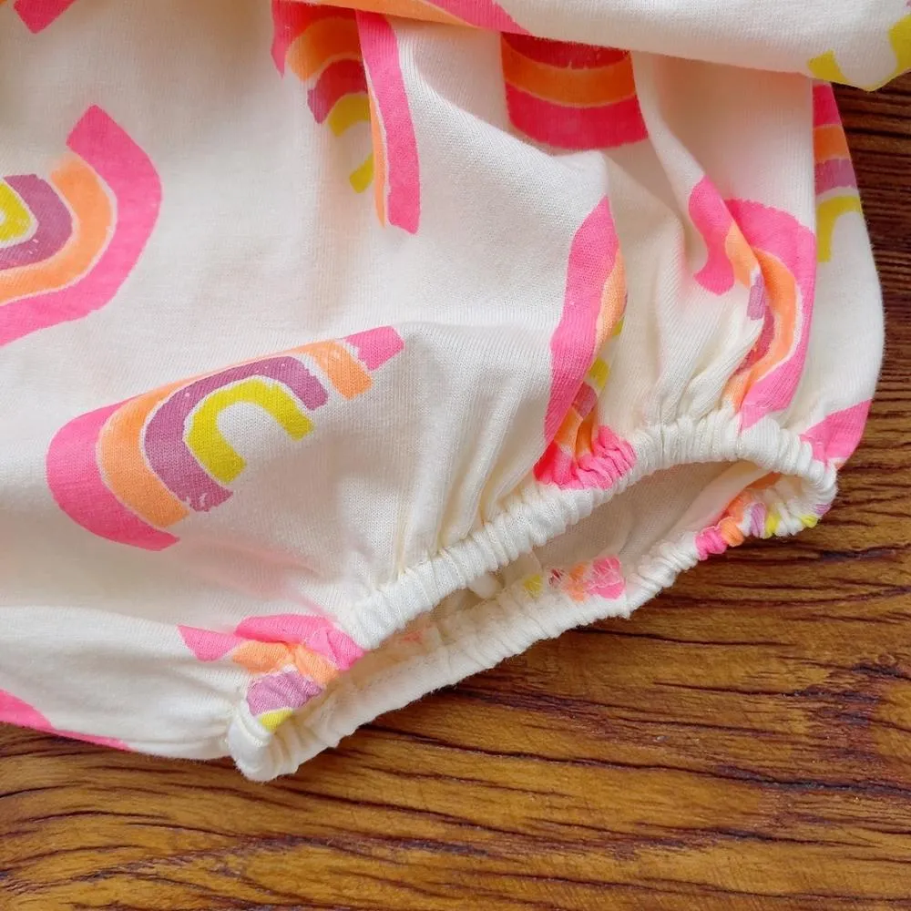 Summer Baby Cotton Rainbow Vest Suit Wholesale Baby Clothes