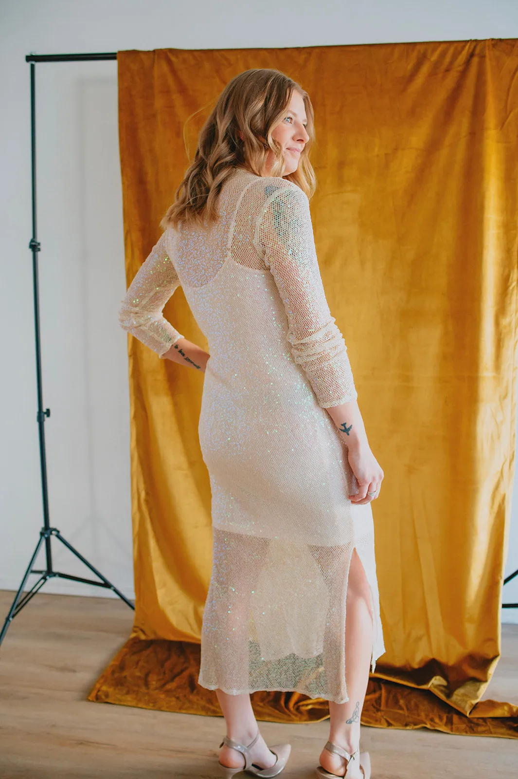 The Blakely Midi Dress - Natural