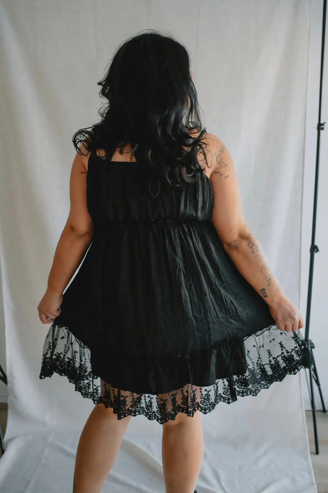 The Kathleen Lace Hem Dress - PLUS