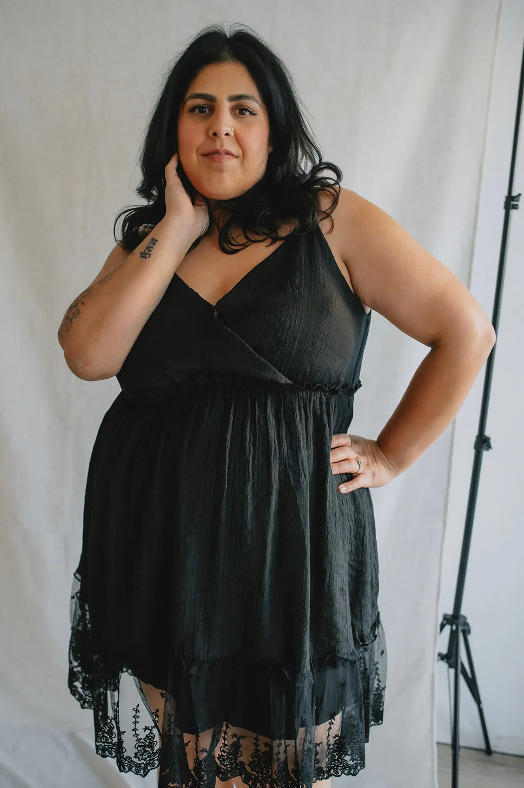 The Kathleen Lace Hem Dress - PLUS