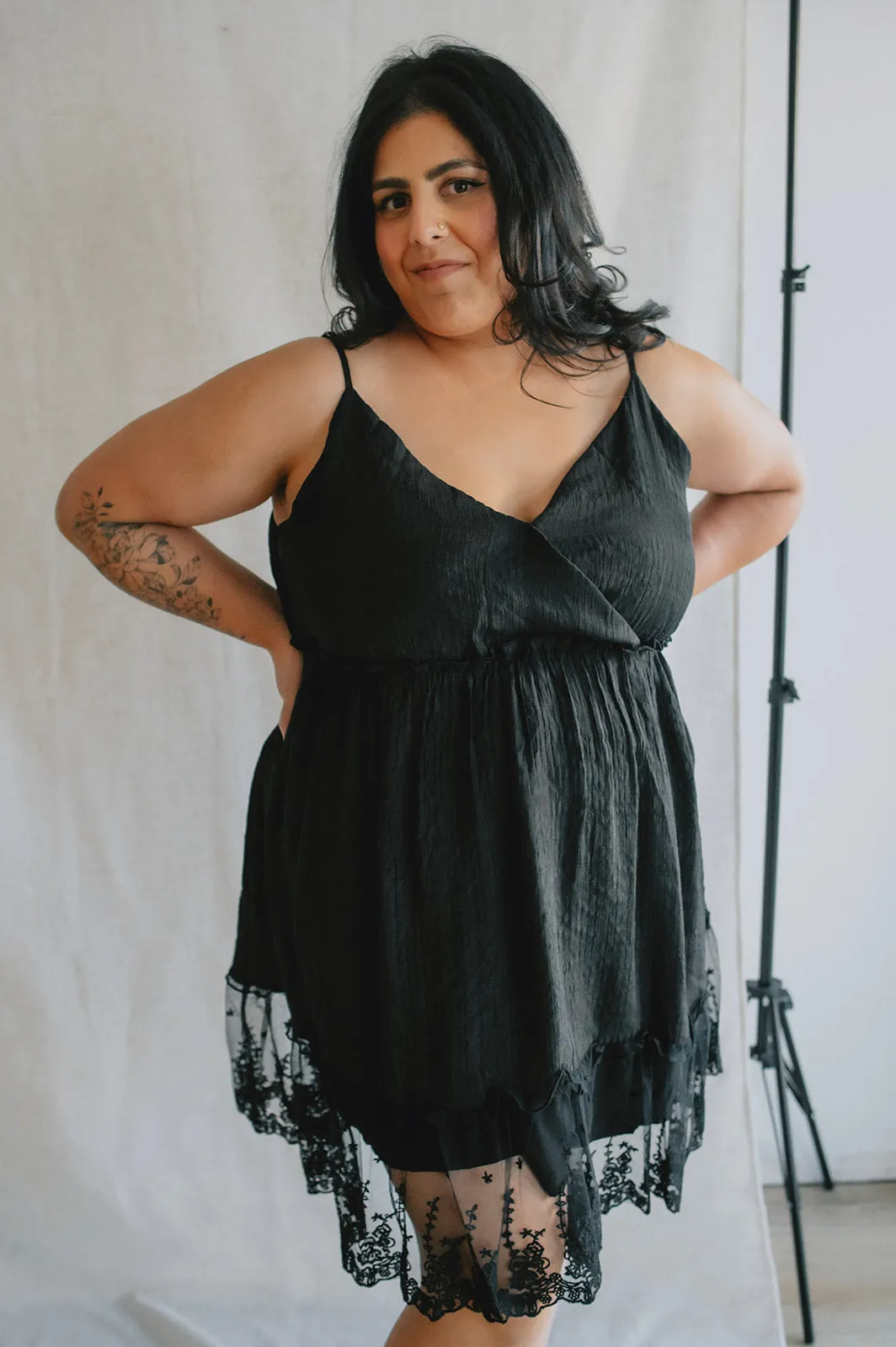 The Kathleen Lace Hem Dress - PLUS