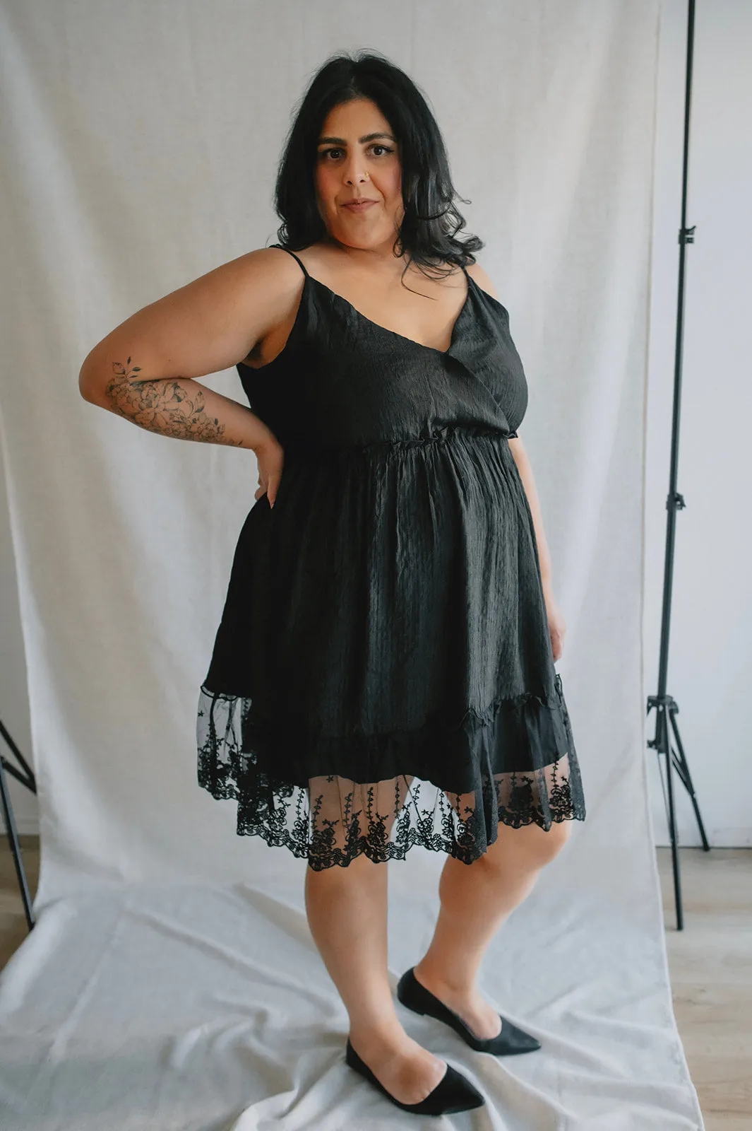 The Kathleen Lace Hem Dress - PLUS