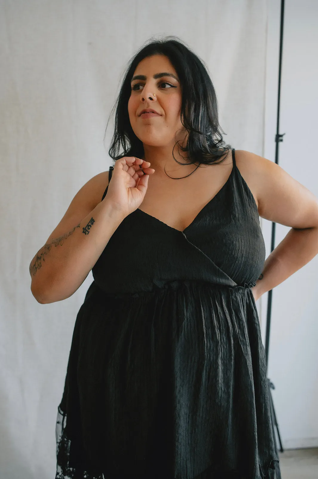 The Kathleen Lace Hem Dress - PLUS