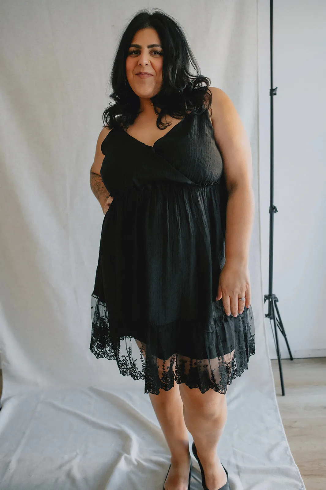 The Kathleen Lace Hem Dress - PLUS