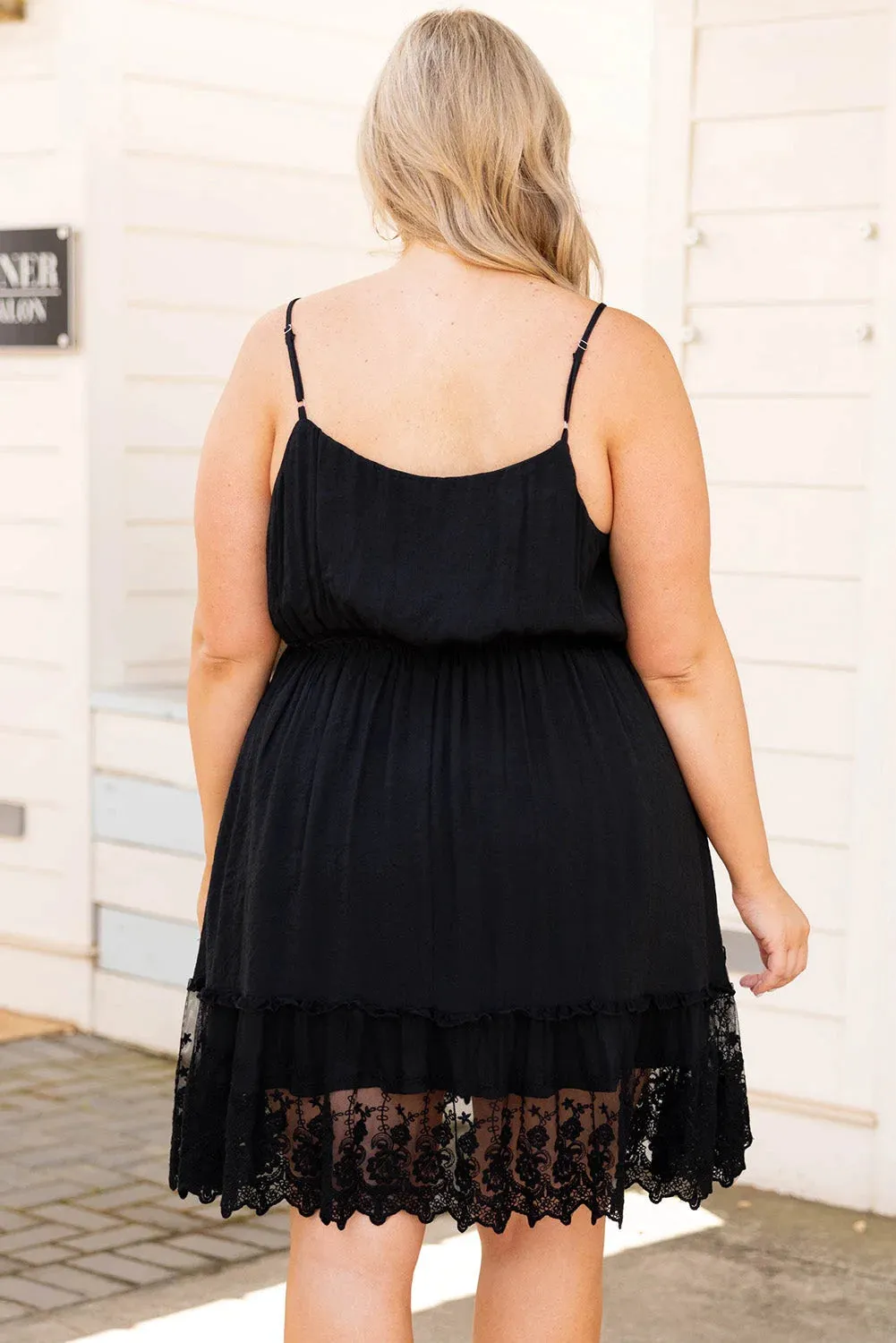 The Kathleen Lace Hem Dress - PLUS