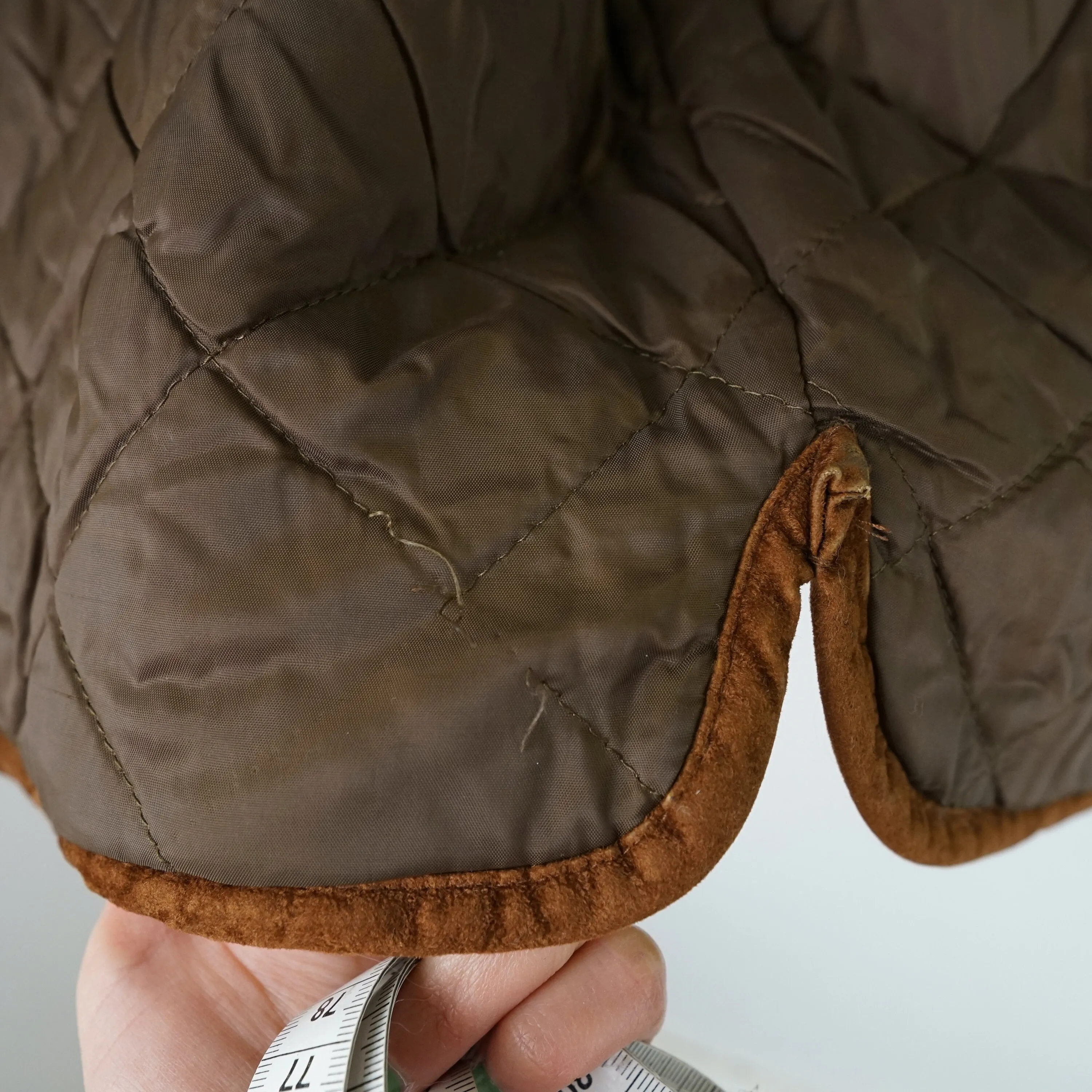 Vintage quilted Vest men Size S wool mix